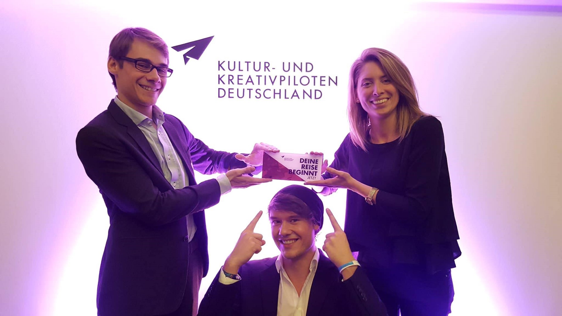 Team TimeLeapVR bei der Auszeichnung der Kultur-und Kreativpiloten in Berlin